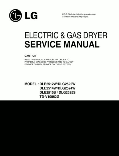 LG Dryer Service Manual 13