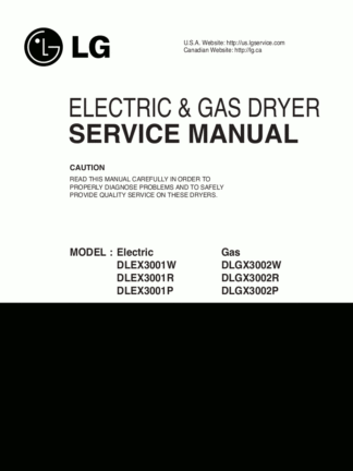 LG Dryer Service Manual 14