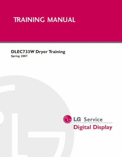 LG Dryer Service Manual 16
