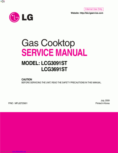 LG Food Warmer Service Manual 12