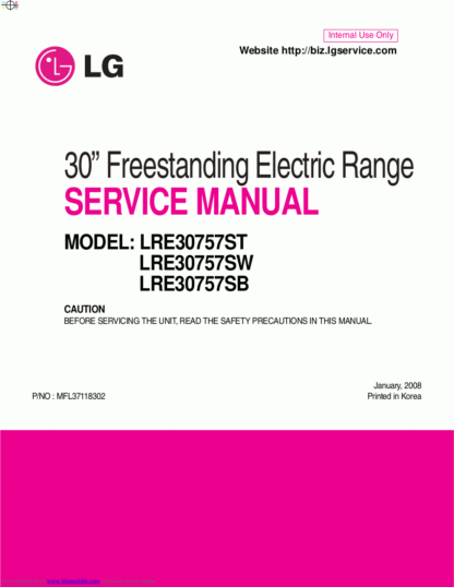 LG Food Warmer Service Manual 13