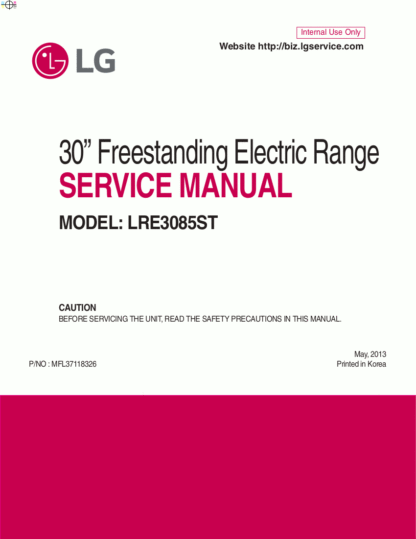 LG Food Warmer Service Manual 18