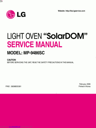 LG Microwave Oven Service Manual 104