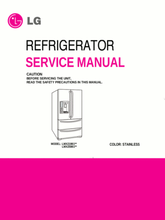 LG Refrigerator Service Manual 20