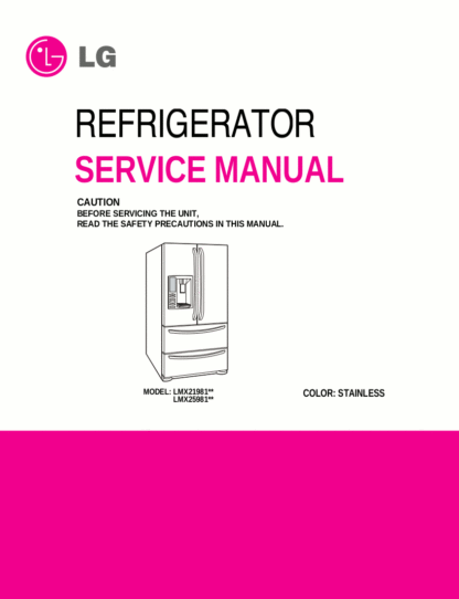 LG Refrigerator Service Manual 20