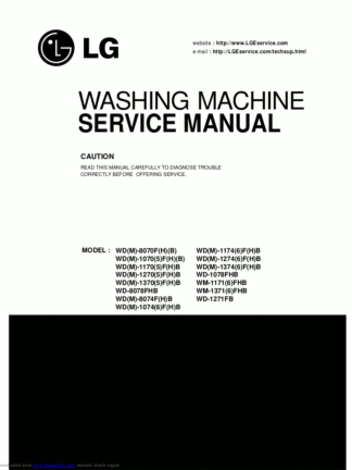 LG Washer Service Manual 100
