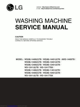 LG Washer Service Manual 101