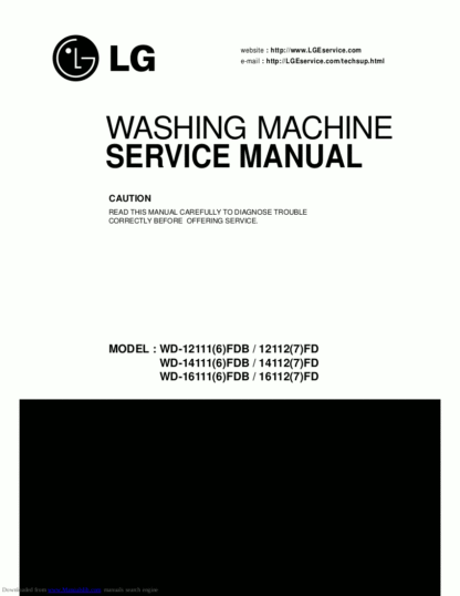 LG Washer Service Manual 111