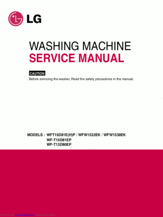 LG Washer Service Manual 121