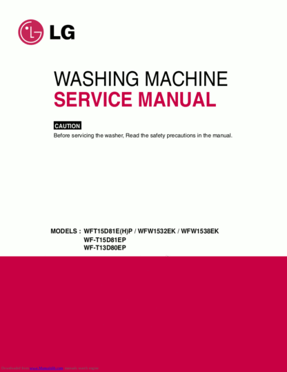 LG Washer Service Manual 121