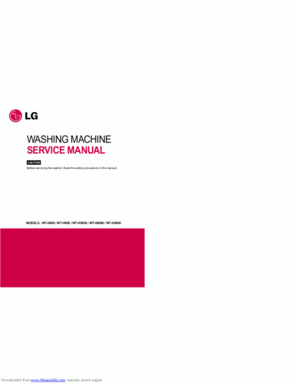 LG Washer Service Manual 132