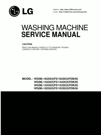 LG Washer Service Manual 18