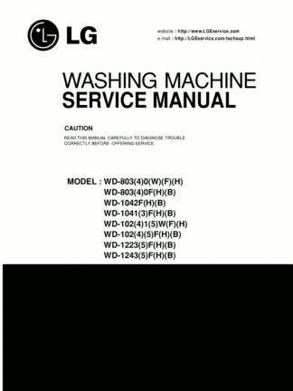 LG Washer Service Manual 22