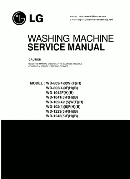 LG Washer Service Manual 22