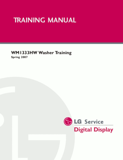 LG Washer Service Manual 40