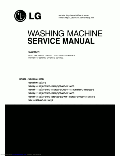 LG Washer Service Manual 88