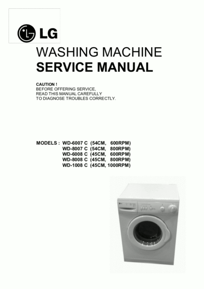 LG Washer Service Manual 09