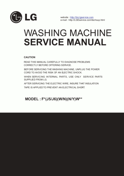 LG Washer Service Manual 90