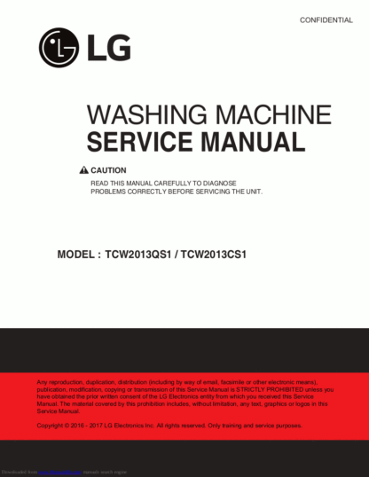 LG Washer Service Manual 98