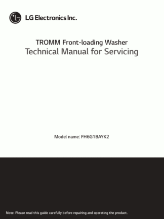 LG Washer Service Manual 99