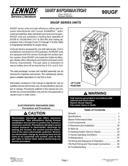Lennox Furnace Service Manual 03