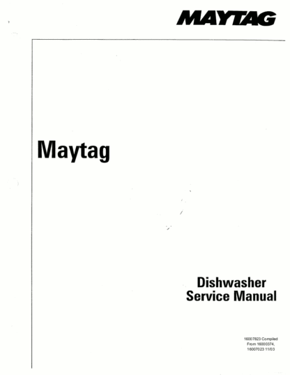Maytag Dishwasher Service Manual 06