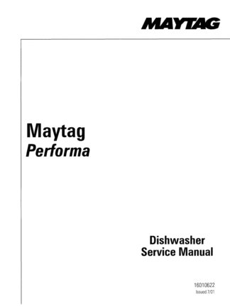 Maytag Dishwasher Service Manual 07