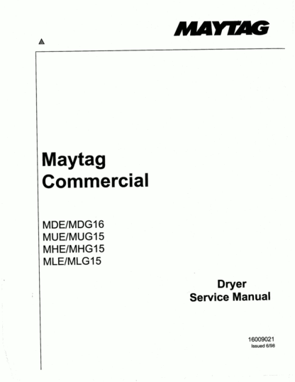 Maytag Dryer Service Manual 10