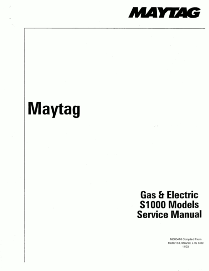 Maytag Dryer Service Manual 17