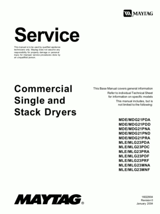 Maytag Dryer Service Manual 18