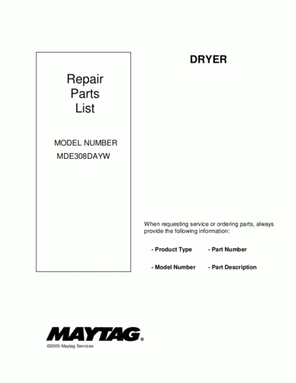 Maytag Dryer Service Manual 22