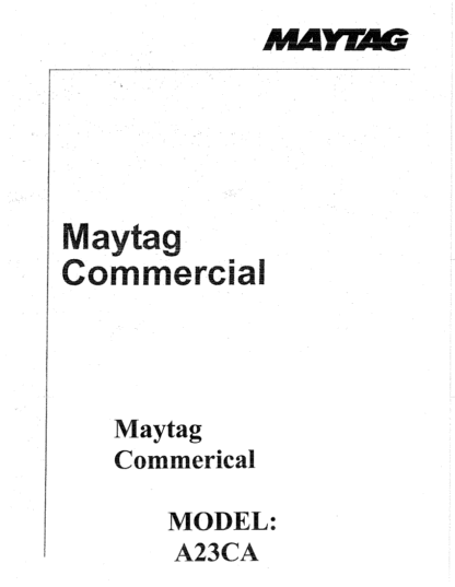 Maytag Washer Parts Manual 29
