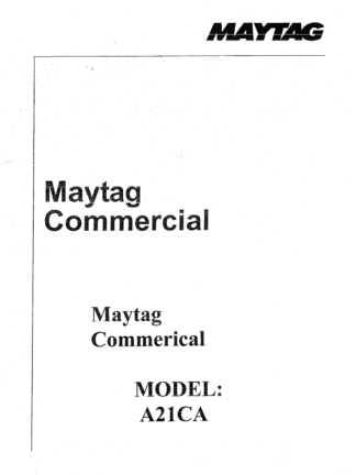 Maytag Washer Parts Manual 31