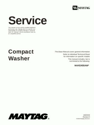 Maytag Washer Service Manual 14