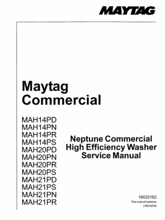 Maytag Washer Service Manual 18