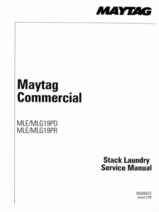 Maytag Washer Service Manual 19