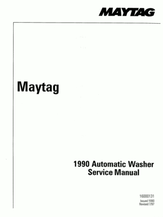 Maytag Washer Service Manual 24