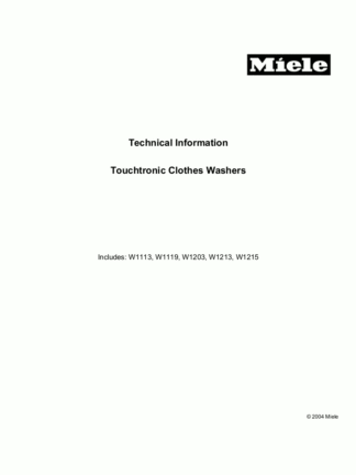 Miele Washer Service Manual 02