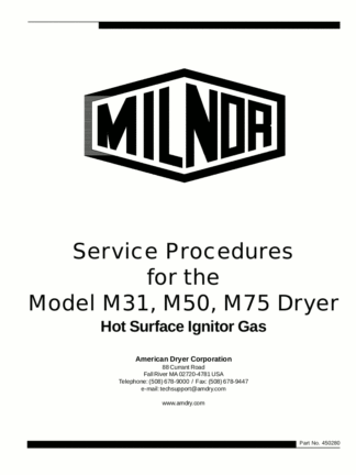 Milnor Dryer Service Manual 01