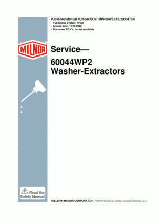 Milnor Washer Service Manual 01
