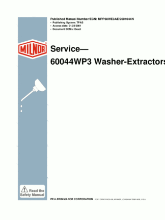 Milnor Washer Service Manual 02