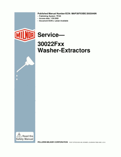 Milnor Washer Service Manual 03