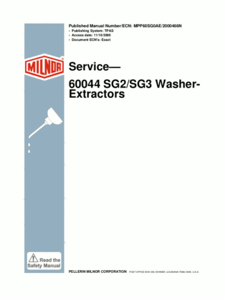 Milnor Washer Service Manual 10