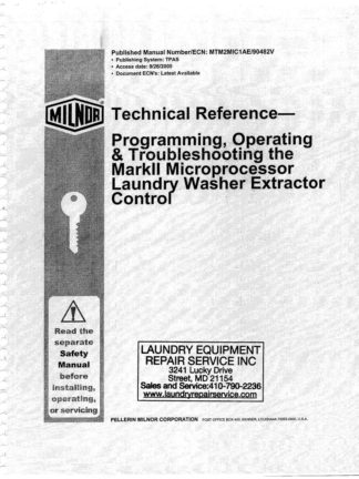 Milnor Washer Service Manual 16