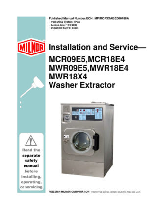Milnor Washer Service Manual 19