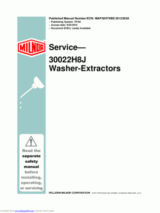 Milnor Washer Service Manual 25