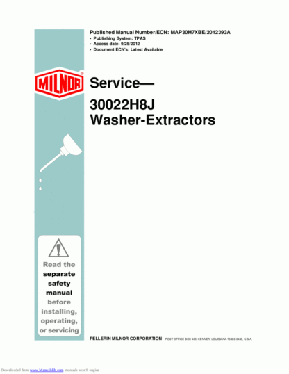 Milnor Washer Service Manual 25