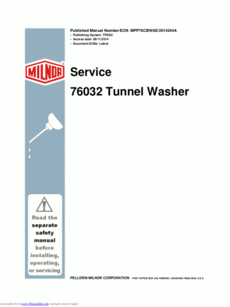 Milnor Washer Service Manual 34