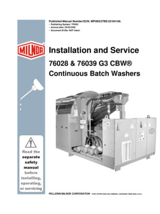 Milnor Washer Service Manual 35
