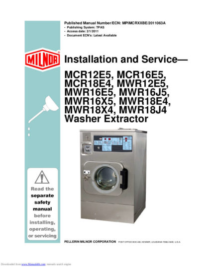 Milnor Washer Service Manual 37